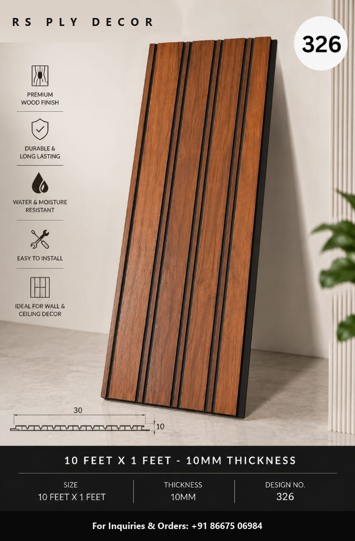 Acoustic PVC Fluted Louvers Specimen